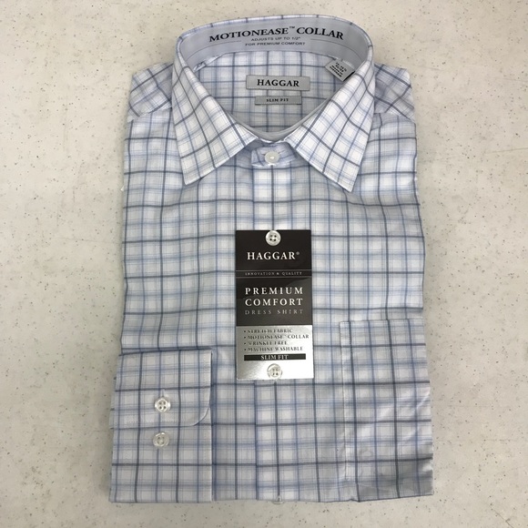 Haggar Premium Comfort Slim Fit Dress Shirt - Purple